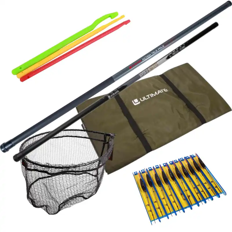 Ultimate Action Tele Pole Complete Vaste Hengel Set 5m Populair