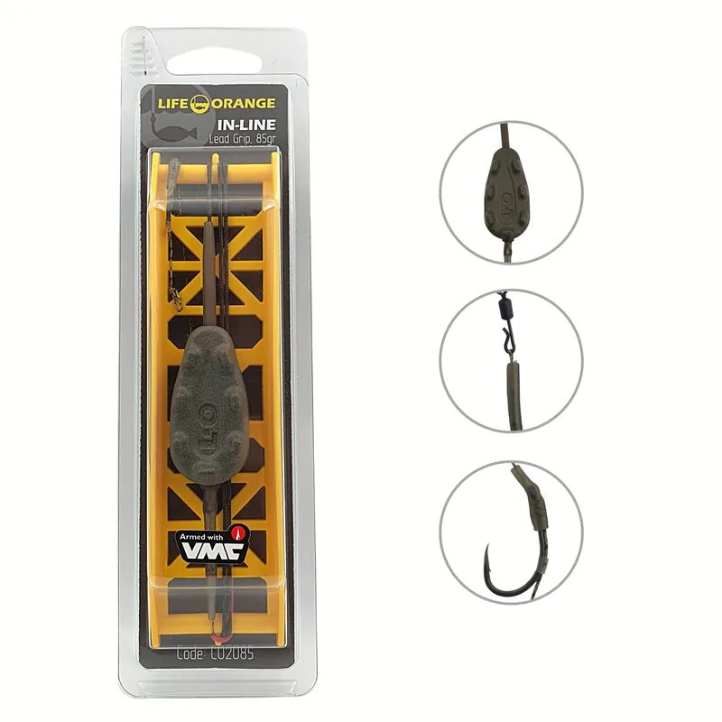 Laatste Versie Life Orange Inline Grip Karperonderlijn 85g