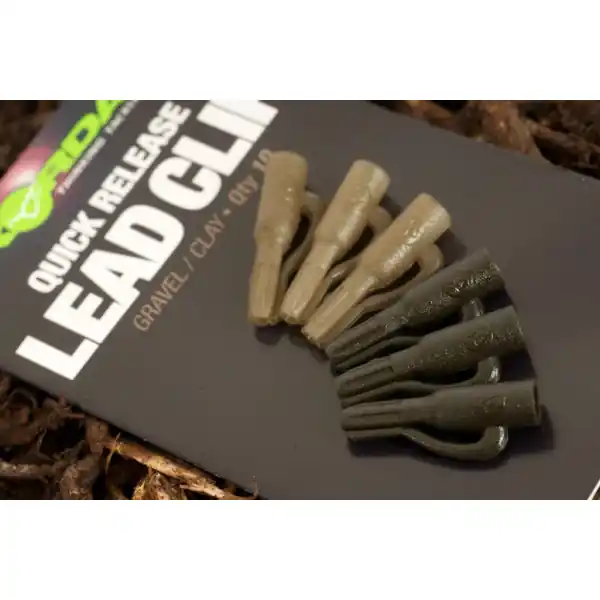 Korda Quick Release Lead Clip (10 stuks) Gravel Laatste Versie
