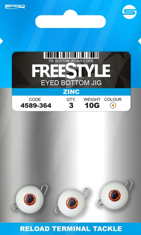 Seizoensaanbieding Spro Freestyle FS Eyed Bottom Jig Glow White Loodvrij 10gr
