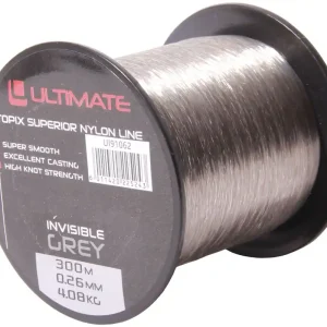 Uitverkoop Ultimate Topix Nylon Invisible Grey (300m) 0.16mm