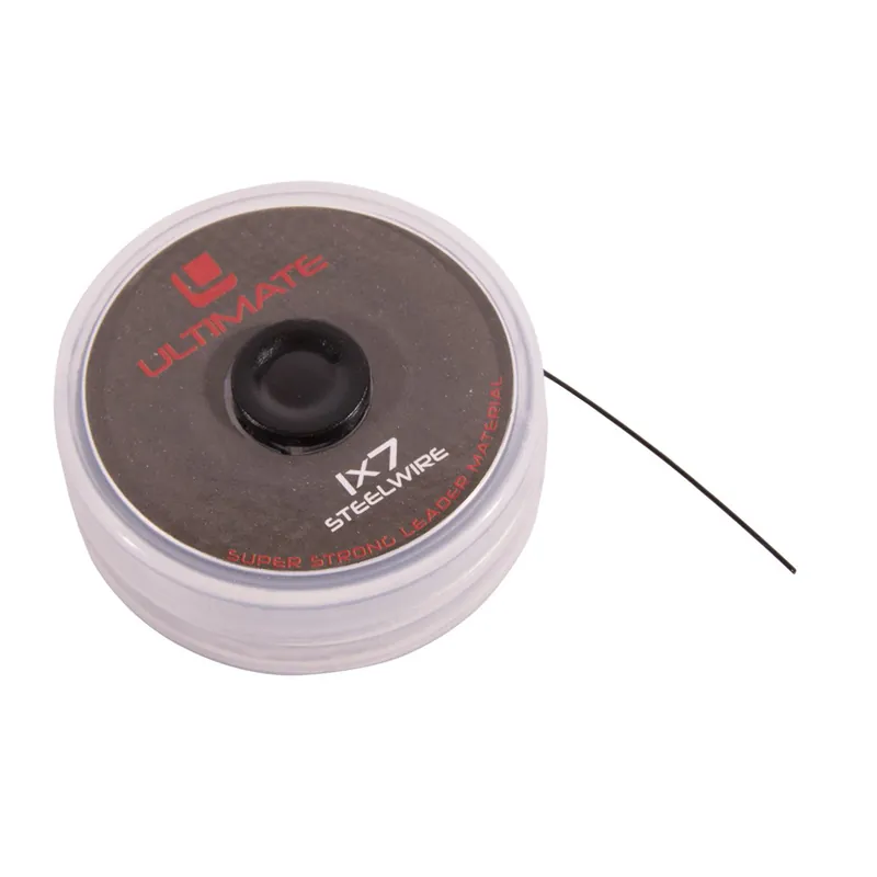 Ultimate 1x7 Steelwire black coating, 10m 20lb Fabrieksprijs