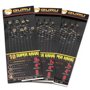 Beperkt Aanbod Guru SMWG Bait Bands Ready Rig 10cm (8pcs) Haakmaat 12 0.22m 9lb