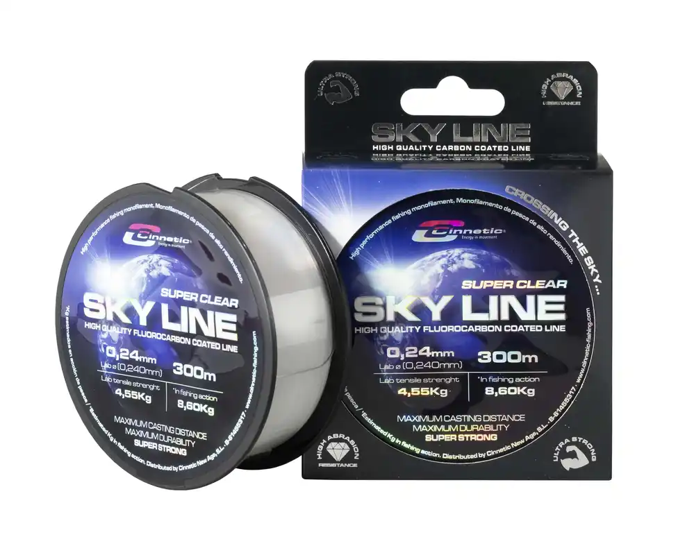 Cinnetic Skyline Clear Fluorocarbon (300m) 0.37mm / 17.5kg Superprijs