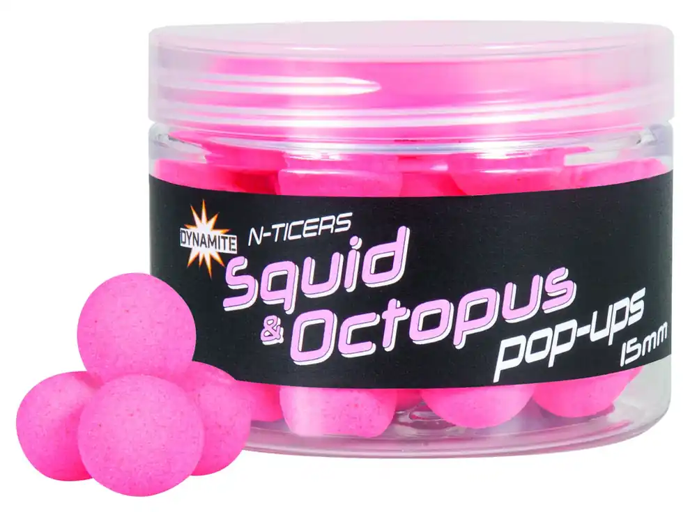 Dynamite Baits N-Ticers Squid & Octopus Pop-ups 15mm Actieprijs