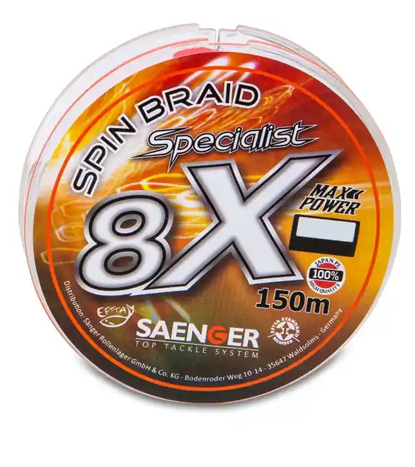 Laatste Versie Saenger 8x Specialist Spin Braid 150m 0.12mm