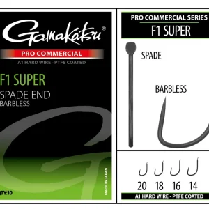 Gratis Retour Gamakatsu Pro-C F1 Super Spade A1 PTFE BL Witvis Haak (10 stuks) 14