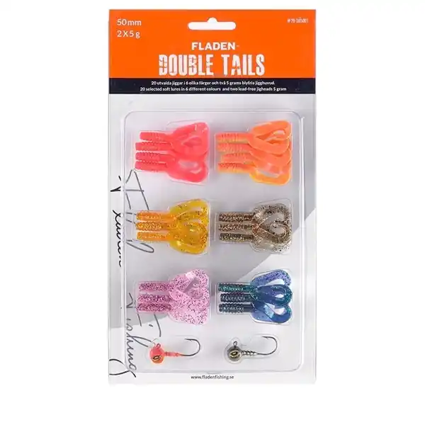 Fladen Soft Lure Assortment Double Tails Red Flitsaanbieding