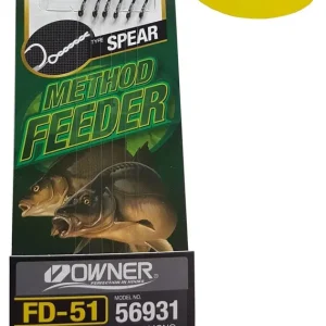 Beste Prijs Owner 50168-FD51 Spear Feeder Onderlijnen Barbless (10cm) (6 stuks) 14 (0.18mm)