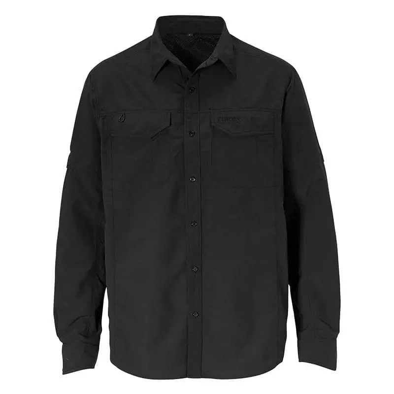 Snelle Levering Fladen Authentic Summer Shirt UV 50+ Black L