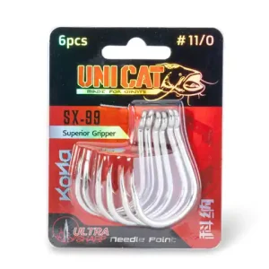 Uni Cat SX-99 Superior Gripper Meerval Haak (6 stuks) 9/0 Hoge Kwaliteit