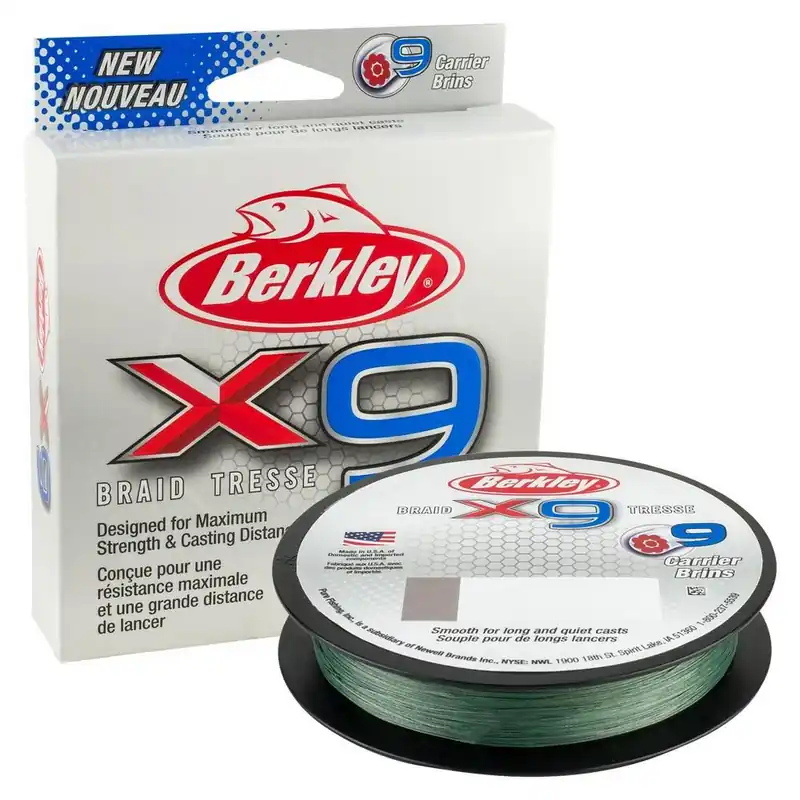 Snelle Levering Berkley x9 Gevlochten Lijn Low-Vis Green 300m 0.10mm / 9kg (300m)