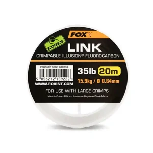 Lage Kosten Fox Edges Link Illusion Fluorocarbon Karper Onderlijnmateriaal (20m) 0.64mm / 35lb