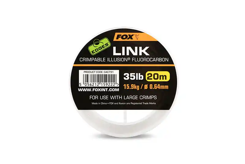 Lage Kosten Fox Edges Link Illusion Fluorocarbon Karper Onderlijnmateriaal (20m) 0.64mm / 35lb