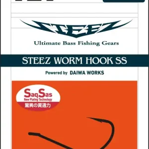 Seizoensaanbieding Daiwa Steez Worm Hook SS FN Roofvis Haak 1 (10 stuks)