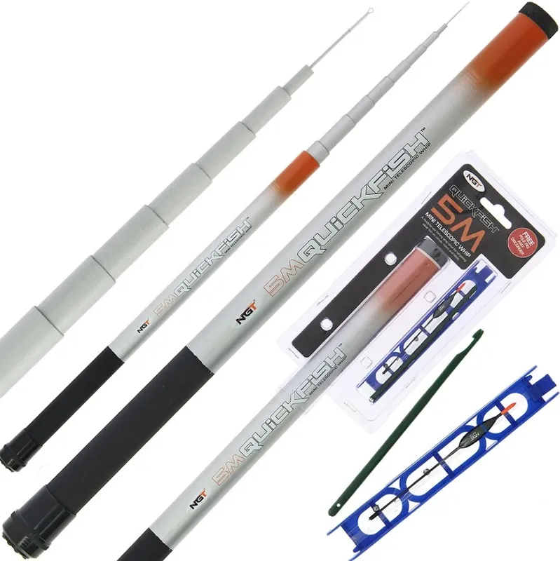 NGT Quickfish Combo Compact Whip Vaste Hengel 5m (Incl. Tuigje & Onthaker) Goedkoop