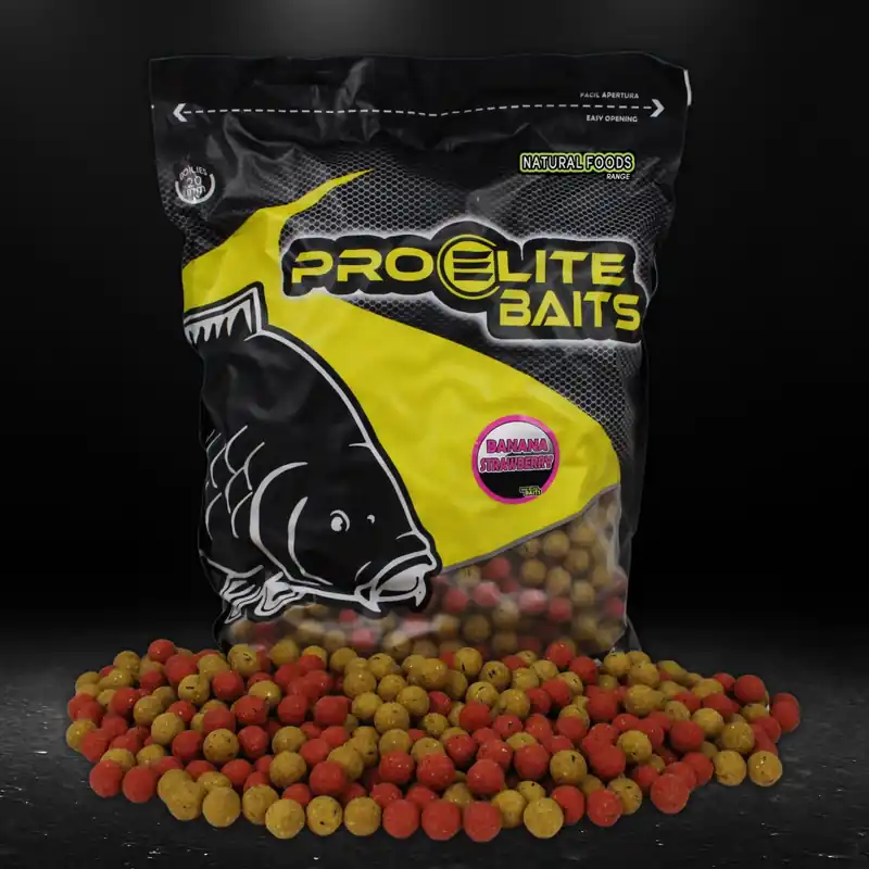 Pro Elite Baits Boilies Natural Foods Banana & Strawberry 20mm (8kg) Koop Vandaag