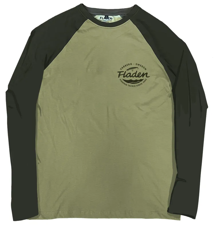 Fladen T-Shirt Long Sleeve Duo Green Pike L Beperkt Aanbod
