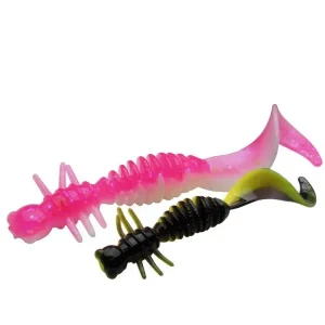 Berkley Powerbait Power Curly 55mm (10 Stuks) Fluorescent Orange/Sunshine Yellow Snelle Levering