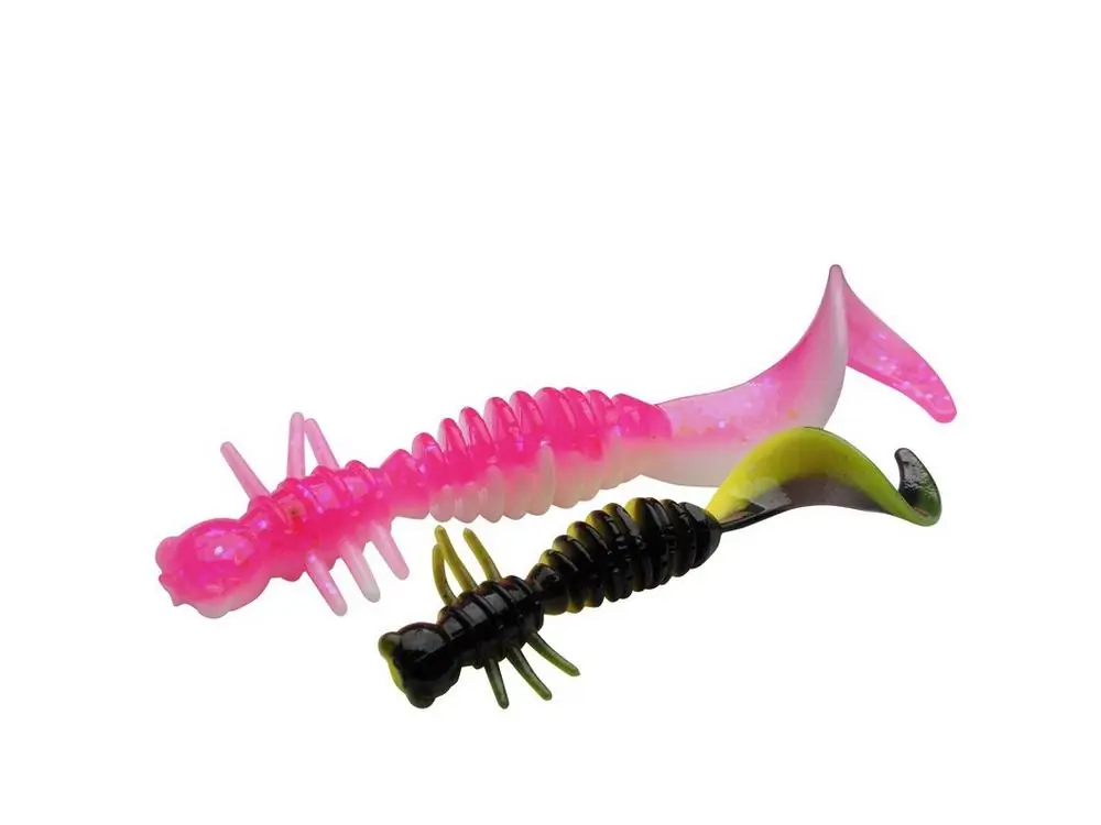 Berkley Powerbait Power Curly 55mm (10 Stuks) Fluorescent Orange/Sunshine Yellow Snelle Levering