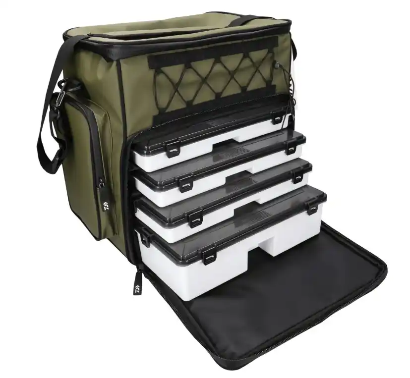Voordeelprijs Daiwa D-Vec WP 500 Tackle Box Rucksack XL (Incl. 4 Tackleboxen)