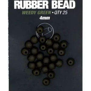 Korda 4mm Rubber Bead (25 stuks) Weedy Green Premium