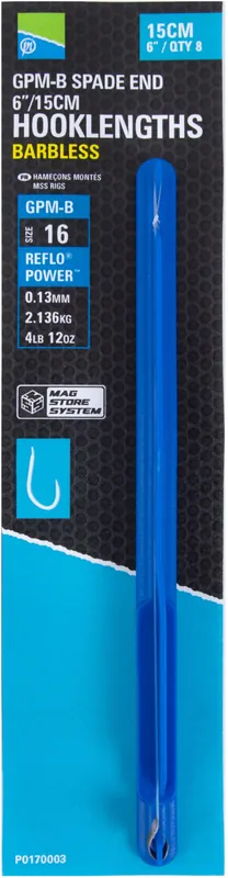 Preston GPM-B Mag Store Rigs 15cm, 8 stuks! 0.15mm 2.863kg Size 14 Rechtstreeks Van De Fabrikant