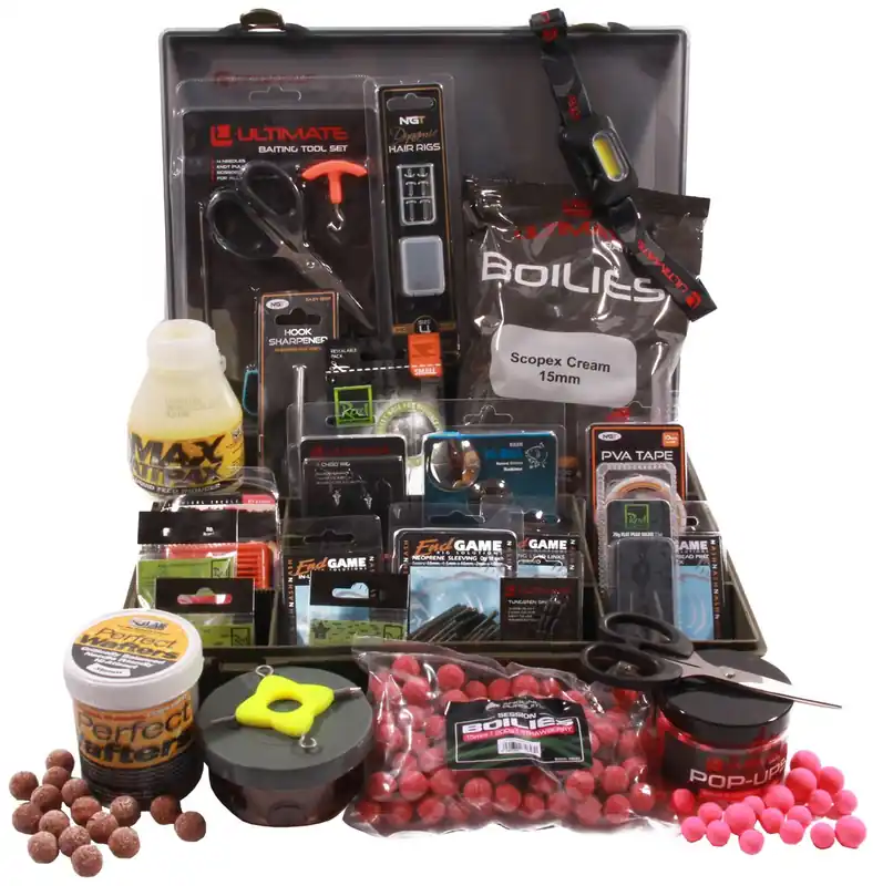 Adventure Carp Tacklebox, boordevol end-tackle van bekende A-merken! Gereduceerde Prijs