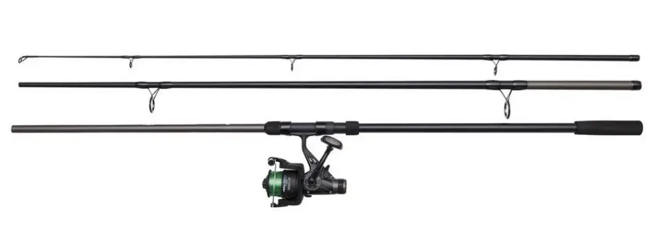 Alleen Vandaag DAM Full Tech Carp Karperhengel 12ft 3lb (3-Delig) + 6000FS Karpermolen Combo