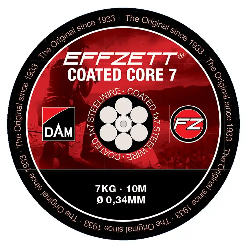 Dam Effzett Coated Core49 Steeltrace 10m Brown 0.34mm/7kg Beperkte Voorraad