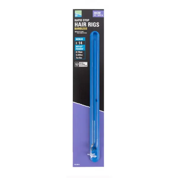 Preston KKM-B Mag Store Rapid Stop Hair Rigs 38cm (8pcs) 12 Beperkt Aanbod