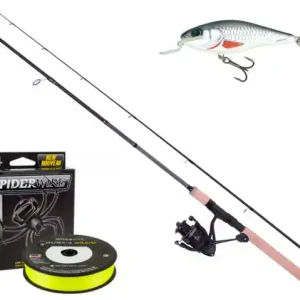 Fox Rage Warrior 2 Spin Set inclusief Braid en Salmo Kunstaas Tijdelijk Beschikbaar