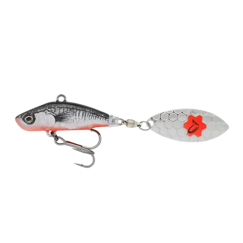 Koopje Savage Gear 3D Sticklebait Spintail Black Red 6,5 cm