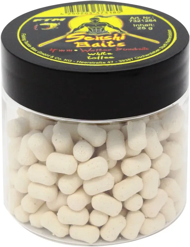 Senshi Baits dumbells White toffee 6 mm Koopje