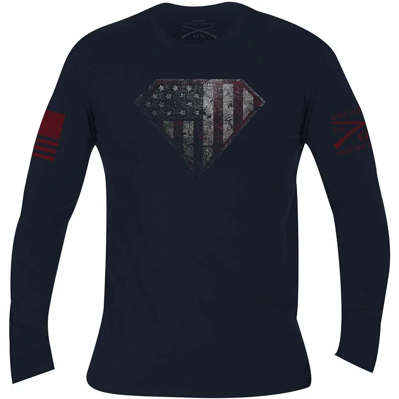 Grunt Style Super Patriot 2.0 T-shirt met lange mouwen - Zwart M Nu Kopen
