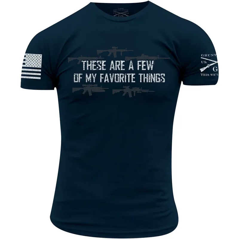 Lage Kosten Grunt Style Dit zijn een paar van mijn favoriete dingen T-shirt - Marineblauw L