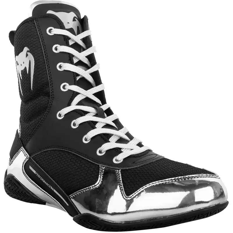 Venum Elite Professional Boksschoenen - Zwart/Zilver 4 Gecertificeerd