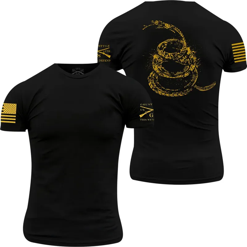 Actieprijs Grunt Style Gadsden Tracks Crewneck T-shirt - Zwart S