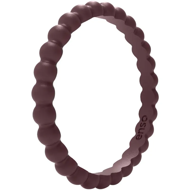 Enso Rings Beaded Stackables Series Siliconen Ring - Oxblood Betrouwbaar