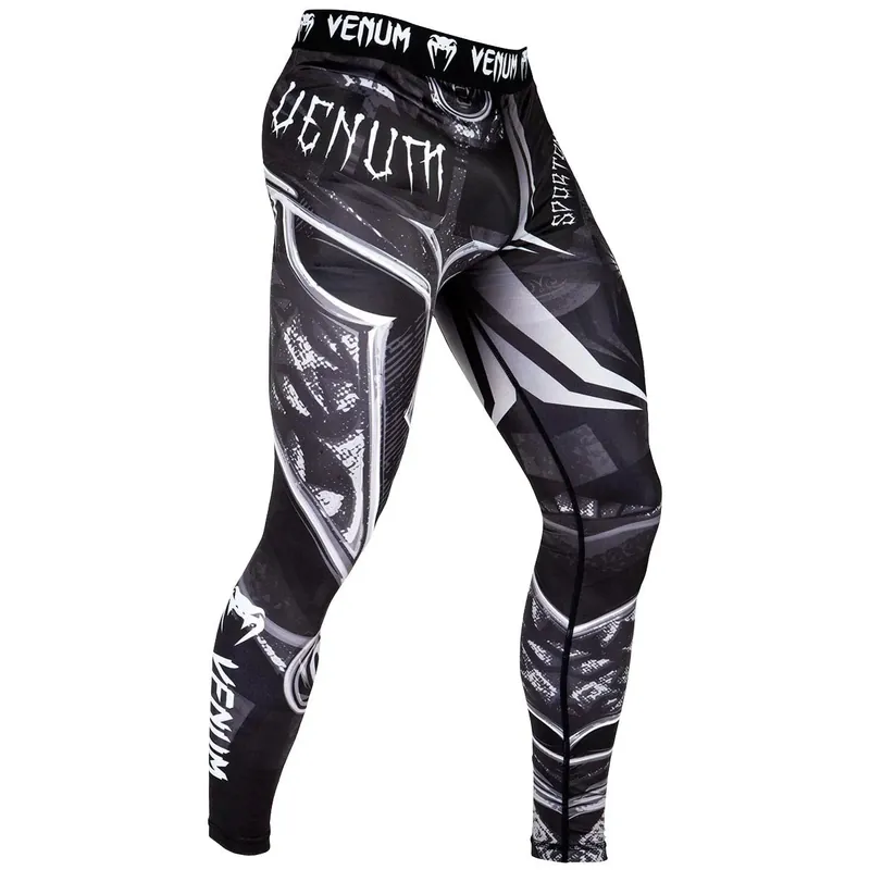 Venum Gladiator 3.0 Dry Tech MMA Compressie Spats - Zwart/Wit S Direct Beschikbaar