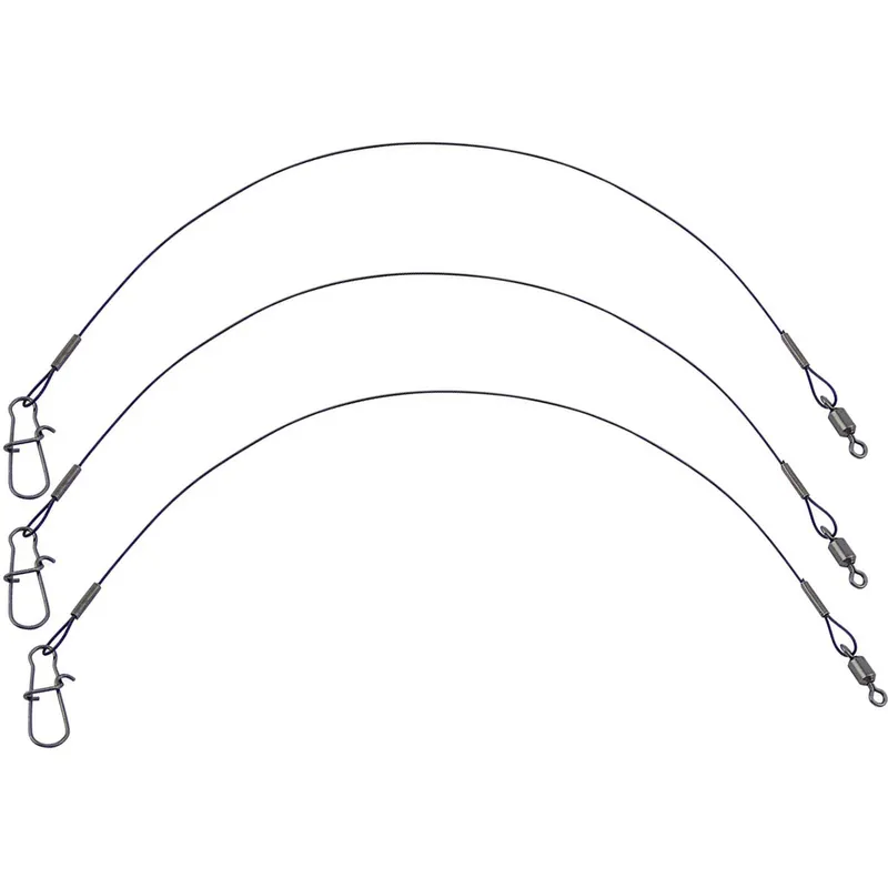 Eagle Claw Fishing Heavy Duty Zwarte 9" Wire Leaders 3-Pack Betrouwbaar