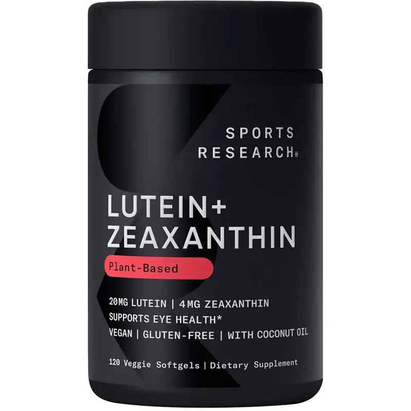 Gratis Retour Sports Research Luteïne + Zeaxanthine Voedingssupplement - 120 Softgels