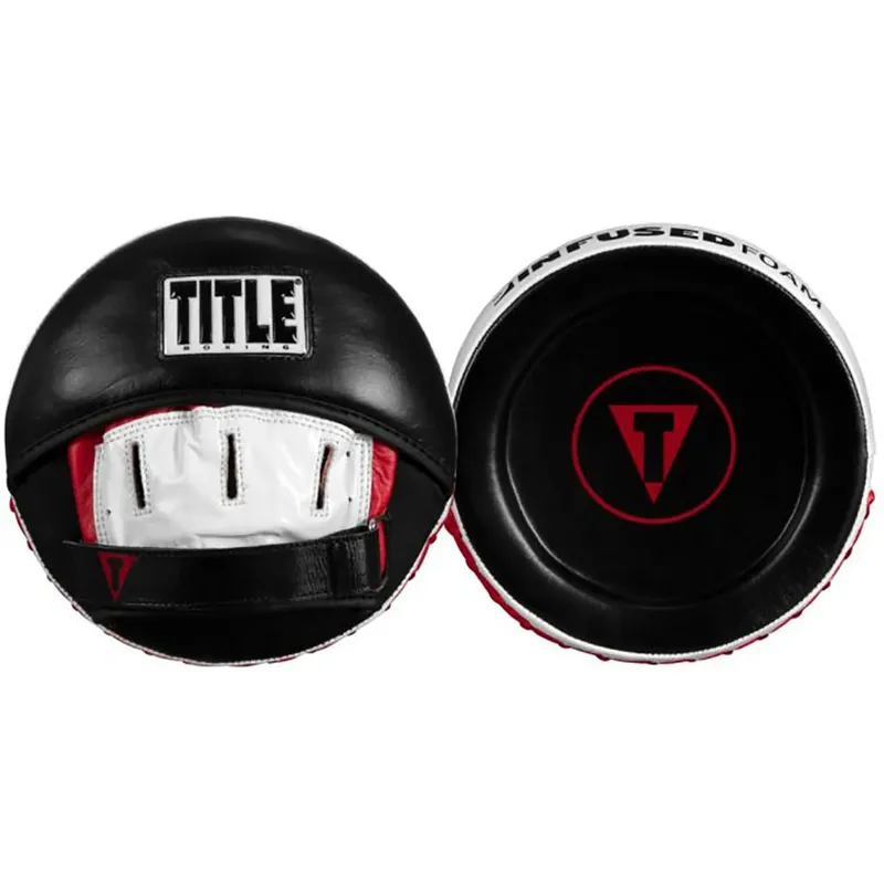 Hoge Kwaliteit Titel Boxing Infused Foam Punch Mitts 2.0 - Zwart/Wit/Rood