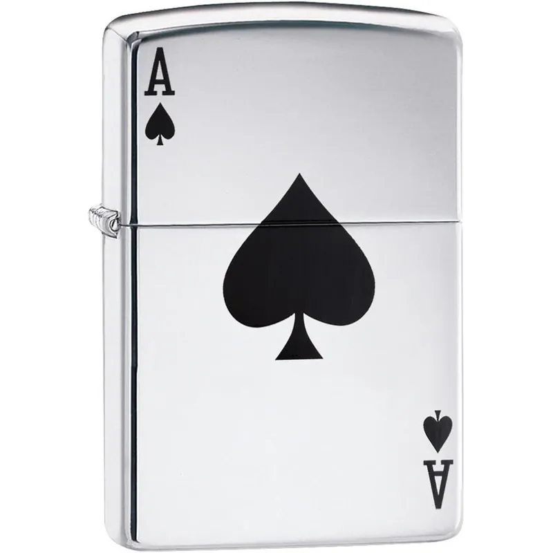 Zippo Lucky Ace hoogglans chromen aansteker Alleen Vandaag