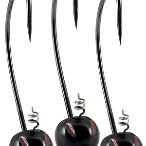 Nieuw YUM Baits 3/16 oz Zwarte Pompoenkop Vis Jigs - 3/0 Haken
