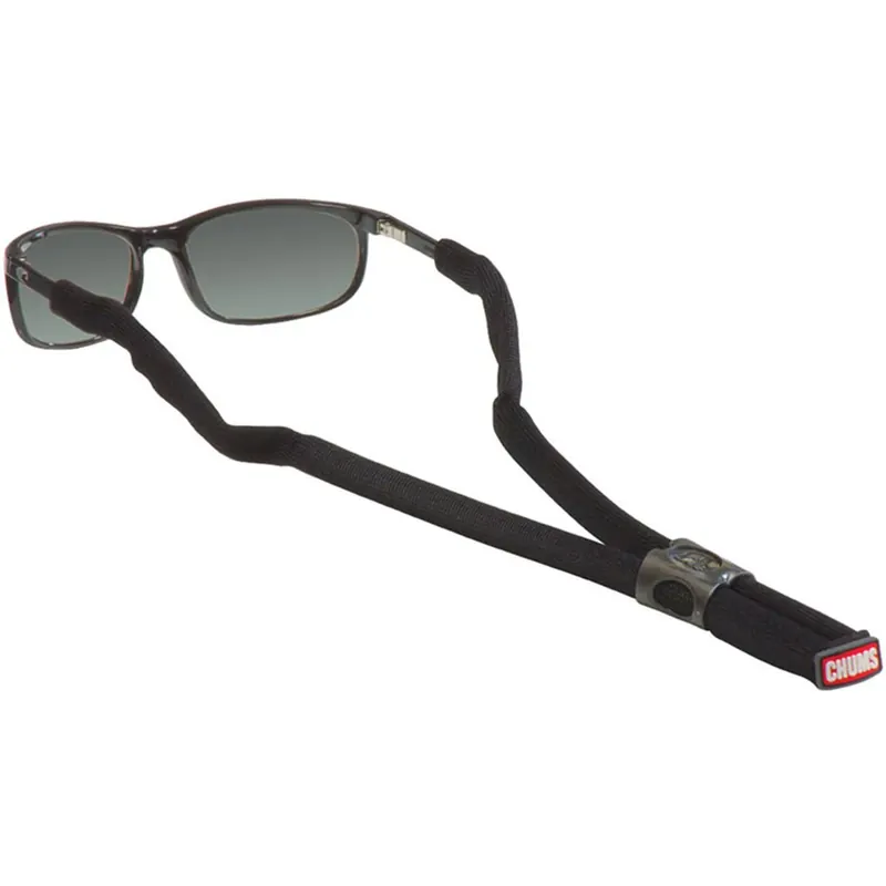 Chums Glassfloat Classic Snel drogende verstelbare zonnebrillenbrilhouder Zwart Op = Op