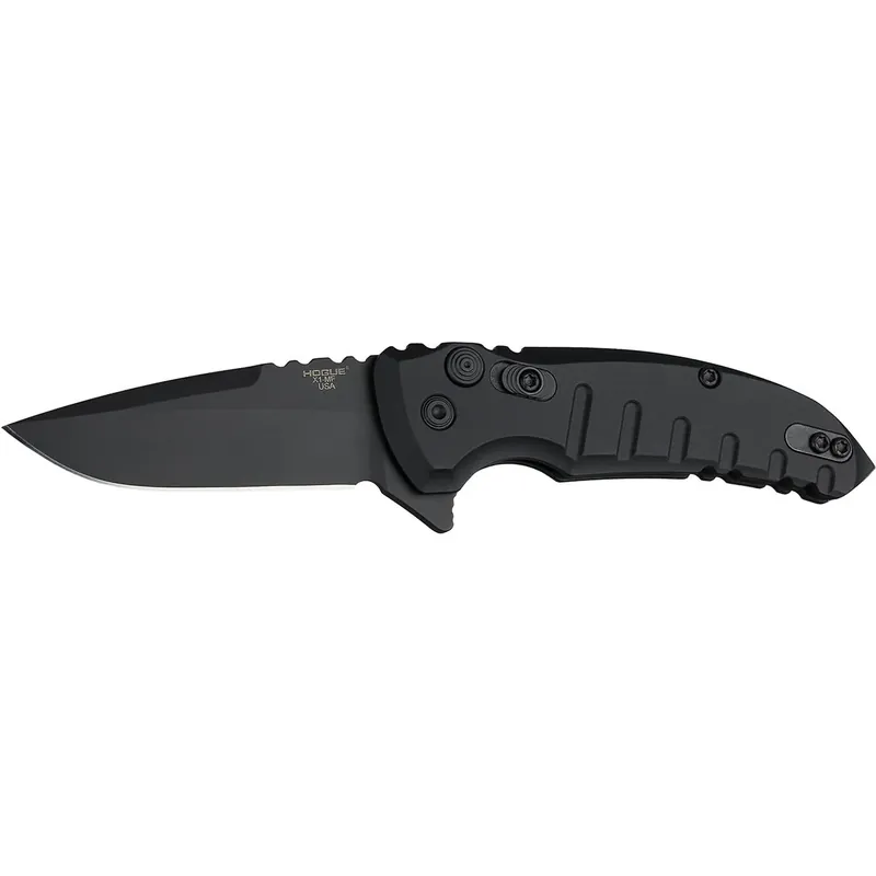 Hogue X1 MicroFlip Handmatige Flipper 2.75" Drop Point Blade Mes Mat Zwart Koopje