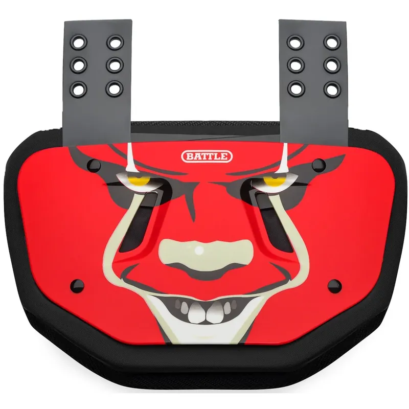 Battle Sports Clown23 Chromen Beschermende Voetbal Achterplaat - Rood Jongeren Hoge Kwaliteit