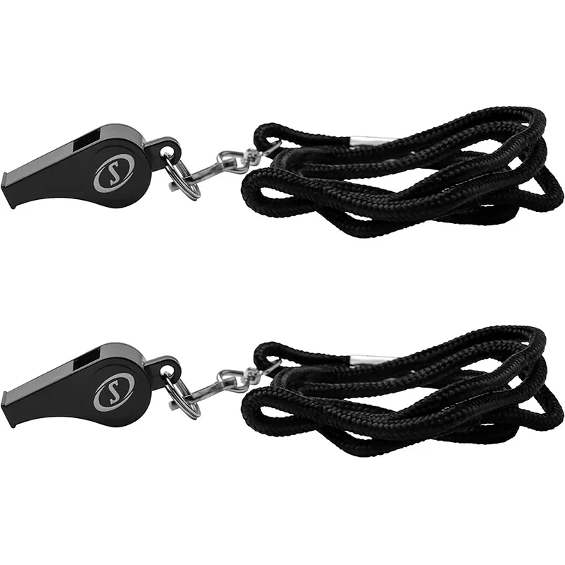 Spalding Plastic Fluitje met Lanyard 2-Pack - Zwart Favoriet