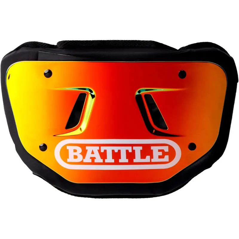 Beperkt Aanbod Battle Sports Prism Chrome Beschermende Voetbal Achterplaat - Rood/Oranje Jongeren